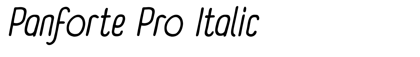 Panforte Pro Italic
